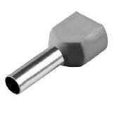 TERMINAL CRIMPLINK TUBOLAR DUPLO CINZA 2X4MM