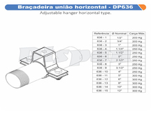 BRACADEIRA UNIAO HORIZONTAL 3/4 - DP636-2 DISPAN