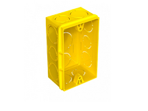 CAIXA DE LUZ PLASTICA RETANGULAR 4X2 AMARELO AMANCO