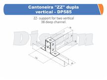 CANTONEIRA ZZ DUPLA VERTICAL 45 X 75 P/ PERFILADO DP585 DISPAN