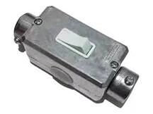 CONDULETE TIPO C 3/4 C/ 1 INT. TS E C/ TOMADA 2P+T 20A 250V COM ROSCA NPT  R15C-2ALN