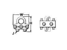 CONECTOR DE TERRA 3-CABO 25-70MM 4-2/0AWG 3/4 IPS BURNDY GK1426-W