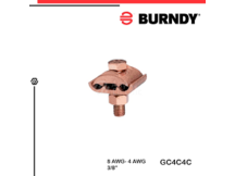 CONECTOR P/ ATERRAMENTO 10-25MM 8-4AWG BURNDY GC4C4C-DU