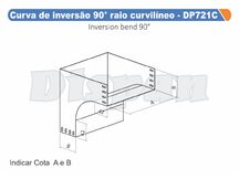 CURVA DE INVERSAO 90 RAIO CURVILINEO 100X50 - DP721 DISPAN