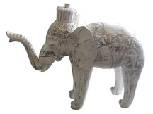 ELEFANTE BRANCO EM MADEIRA DA INDONESIA 1,20X0,90