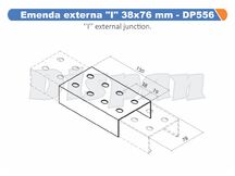 EMENDA EXTERNA I 25X90MM PERFILADO - DP556 DISPAN