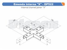 EMENDA INTERNA X P/ PERFILADO DP522 DISPAN