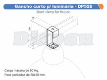 GANCHO CURTO P/ LUMINARIA - DP526 DISPAN