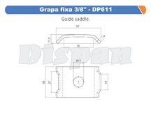 GRAPA FIXA 3/8 - DP611 DISPAN  0.60X0,37 - ALUM.