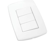 INTERRUPTOR 3TECLAS SIMPLES PÉROLA BRANCO 1803-004 RADIAL