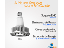 LAMPADA LED HIGH BAY BALL 90W E40 5700K 220V LUZ MAX