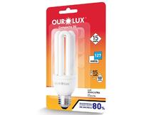 LÂMPADA PL 15W 127V  6400 BRANCA FRIA OUROLUX