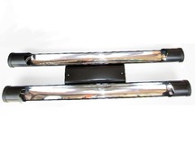 LUMINARIA TUBULAR PLUS 2X40W S/REATOR PRETA