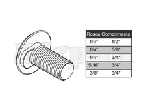 PARAFUSO CABECA  LENTILHA  AUTO - TRAVANTE 1/4 X 1/2 - DP613 DISPAN