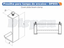 PRESILHA P/ TAMPA DE ENCAIXE P/ LEITO - DP855 DISPAN