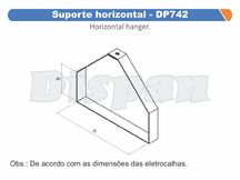 SUPORTE HORIZONTAL P/ ELETROCALHA - DP742 DISPAN