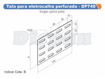 TALA PARA ELETROCALHA  PERFURADA 50MM - DP740 DISPAN