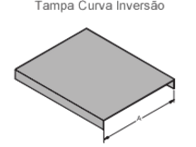 TAMPA DE ENCAIXE P/ CURVA DE INVERSÃO P/ ELETROCALHA 100MM- PL 14049 PERFIL LIDER