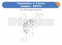 CANTONEIRA C/ 4 FUROS SIMPLES P/ PERFILADO - DP574 DISPAN