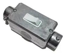 CONDULETE TIPO C 3/4 C/ 1 INT. TS E C/ TOMADA 2P+T 20A 250V COM ROSCA NPT  R15C-2ALN