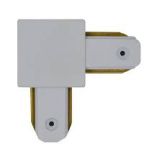 CONECTOR TIPO L PARA TRILHO ELETRIFICADO BRANCO