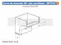 CURVA DE INVERSAO 90 RAIO CURVILINEO 100X50 - DP721 DISPAN