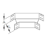 CURVA HORIZONTAL EXT PERF U 90 GF 100X100 CHAPA 14 R200 JEA