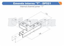 EMENDA INTERNA T P/ PERFILADO - DP521 DISPAN