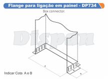 FLANGE P/ LIGACAO EM PAINEL P/ ELETROCALHA 300 X 50 - DP734 DISPAN