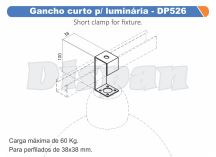 GANCHO CURTO P/ LUMINARIA - DP526 DISPAN