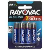 PILHA  ALCALINA  AA RAYOVAC C/ 6PCS