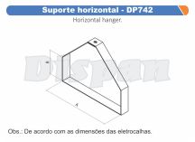 SUPORTE HORIZONTAL P/ ELETROCALHA - DP742 DISPAN