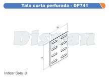 TALA CURTA PERFURADA P/ELETROCALHA 75 X 45 - DP741 DISPAN