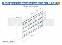 TALA PARA ELETROCALHA PERFURADA 88 X 159 - DP740 DISPAN