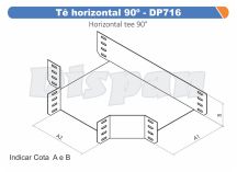 TE HORIZONTAL 90  P/ ELETROCALHA 150 X 75 - DP716 DISPAN