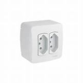 TOMADA DUPLA SISTEMA X 10A 250V  BRANCO 327-EN ENERBRAS